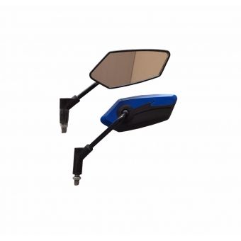 RETROVISOR SILVER AZUL HASTE CUSTOM (PAR)