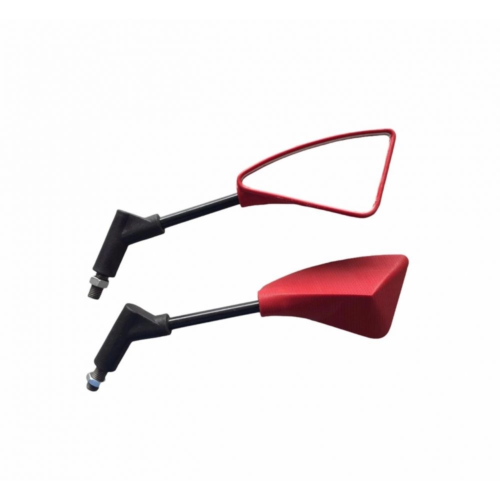 RETROVISOR ESPORTIVO CORAL VERMELHO HASTE CUSTOM (