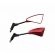 RETROVISOR ESPORTIVO CORAL VERMELHO HASTE CUSTOM (