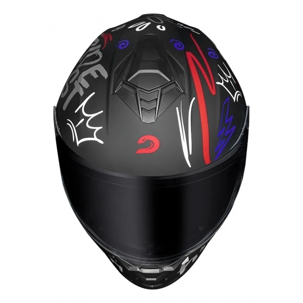 CAPACETE HIT FASTER MATTE BLACK/RED 58/M