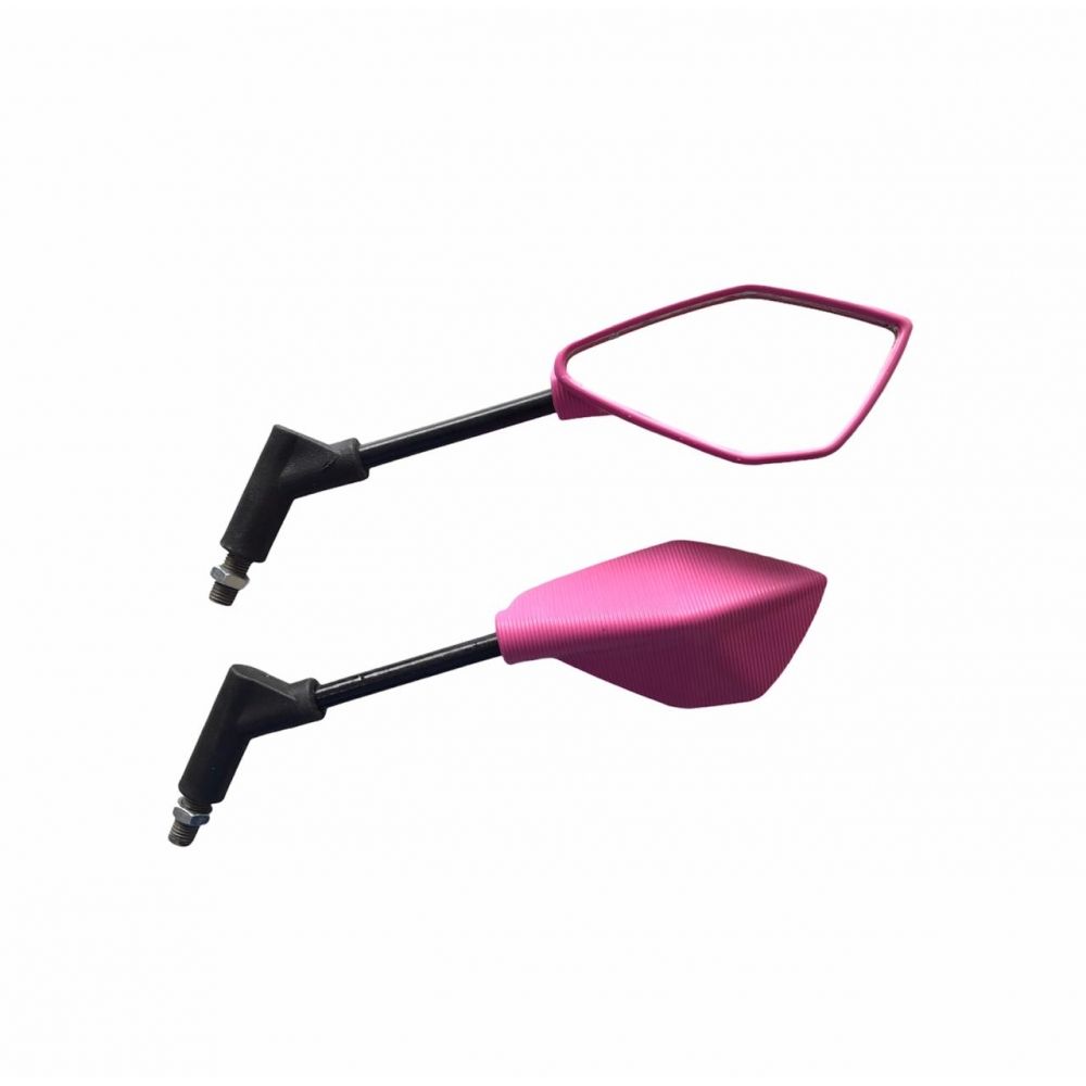 RETROVISOR ESPORTIVO NAJA ROSA HASTE CUSTOM (PAR)