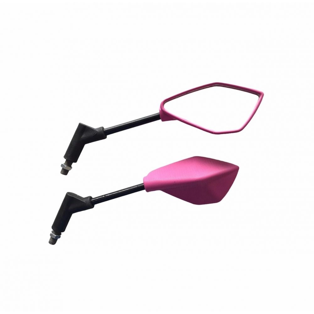 RETROVISOR ESPORTIVO NAJA ROSA HASTE CUSTOM (PAR)