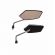 RETROVISOR SILVER BASE PRETA C/ HASTE CROMADA (PAR