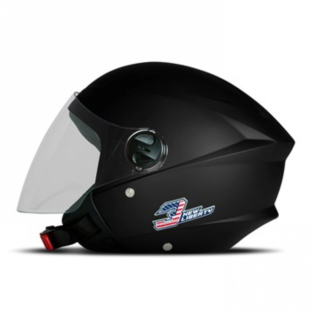 CAPACETE NEW LIBERTY 3 ELITE PRETO FOSCO 58