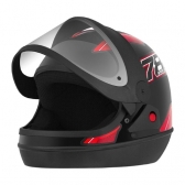 CAPACETE NEW SM PRETO/VERMELHO 58