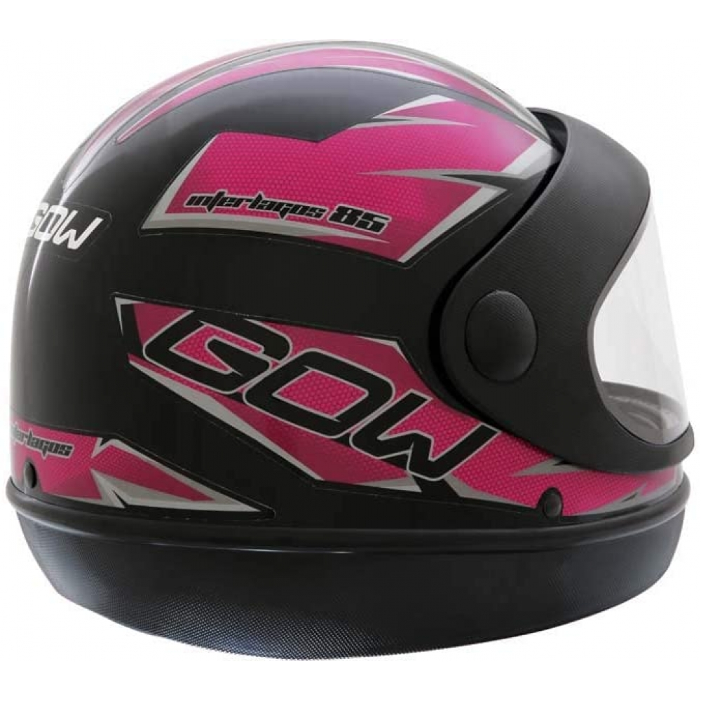 CAPACETE INTERLAGOS PRETO/ ROSA 56