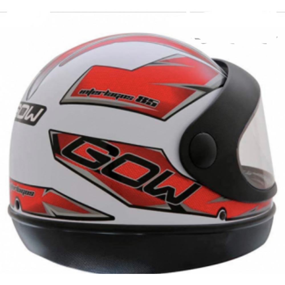 CAPACETE INTERLAGOS BRACO/ VERMELHO 58