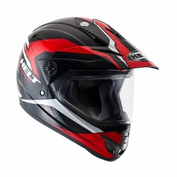 CAPACETE CROSS VISION ZIG VERMELHO/ PRETO 60