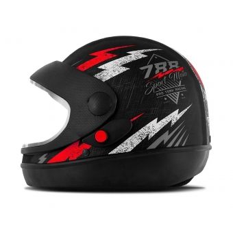 CAPACETE SUPER SPORT PRETO/VERMELHO 56 788
