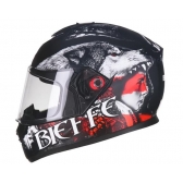 CAPACETE B-12 HUNT PTO F/VERMELHO 60