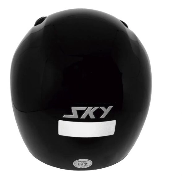 CAPACETE SKY NIMBUS PRETO BRILHO C/ A CINZA 62